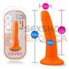 Dildo 6 con base de sopapa naranja